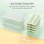 Stackable Silicone Ice Cube Trays with Storage Box
