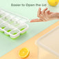 Stackable Silicone Ice Cube Trays with Storage Box