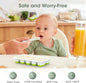 Stackable Silicone Ice Cube Trays with Storage Box
