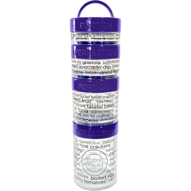 Stackable Snack Portion Containers in Purple
