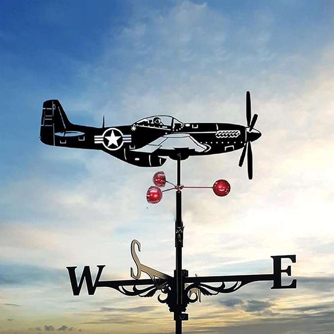 Stainless Steel Garden Weather Vane – Airplane
