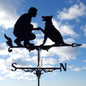 Stainless Steel Garden Weather Vane – Man / Dog
