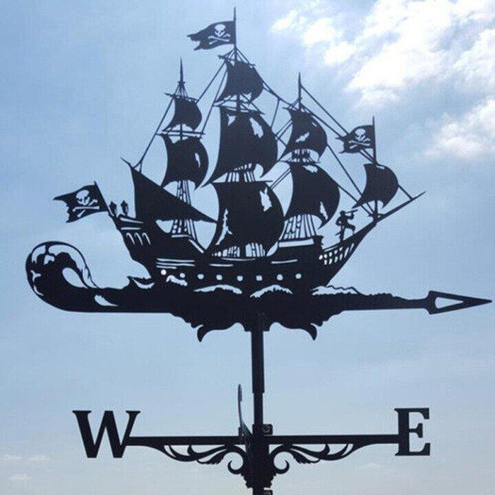 Stainless Steel Garden Weather Vane – Viking ship