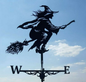 Stainless Steel Garden Weather Vane – Witch