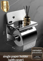 Stainless Steel Toilet Roll Holder with Shelf