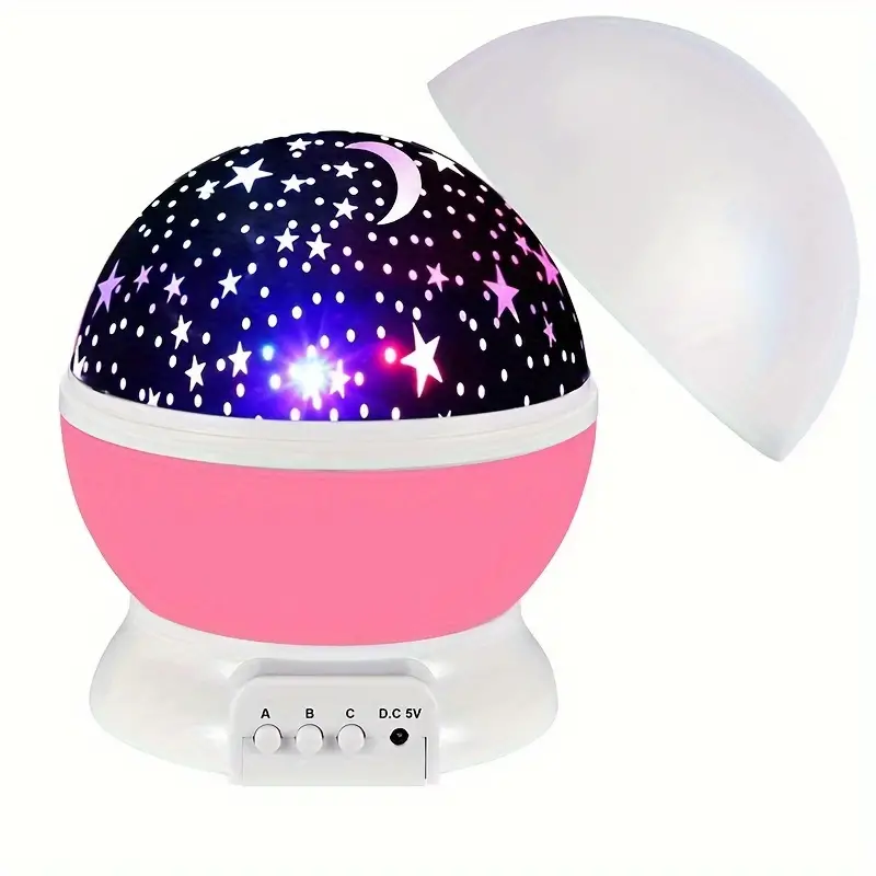 Star Projector Night Light in pink