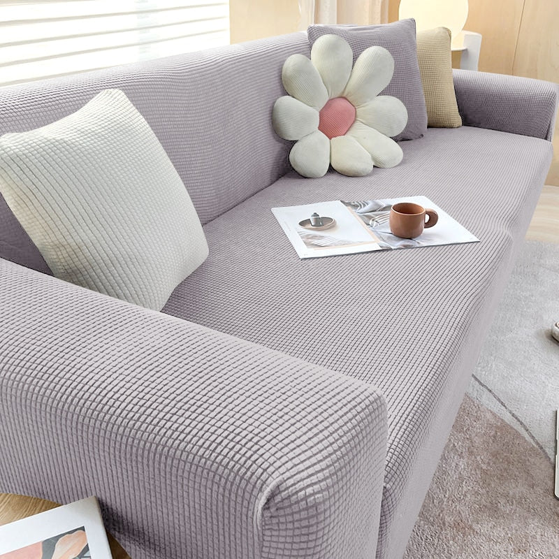 Stretch Sofa Cover with Non-Slip Strips