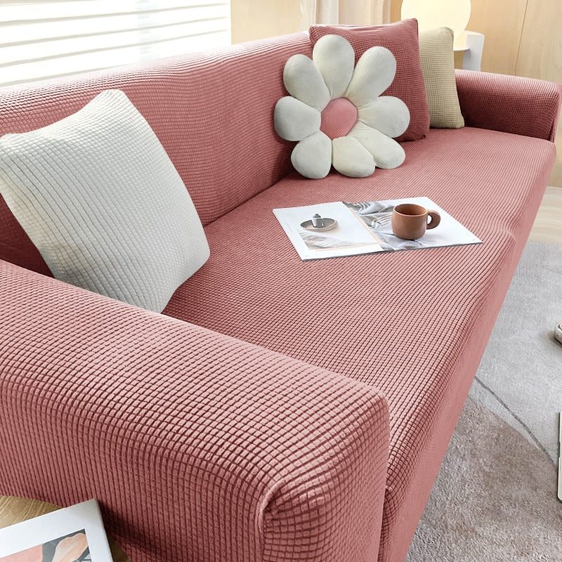 Stretch Sofa Cover with Non-Slip Strips