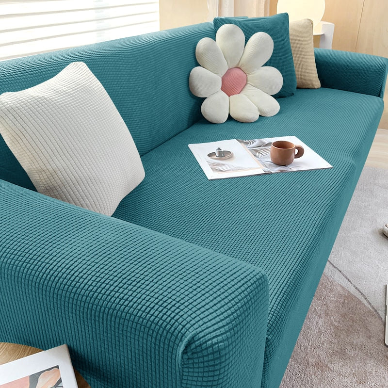 Stretch Sofa Cover with Non-Slip Strips