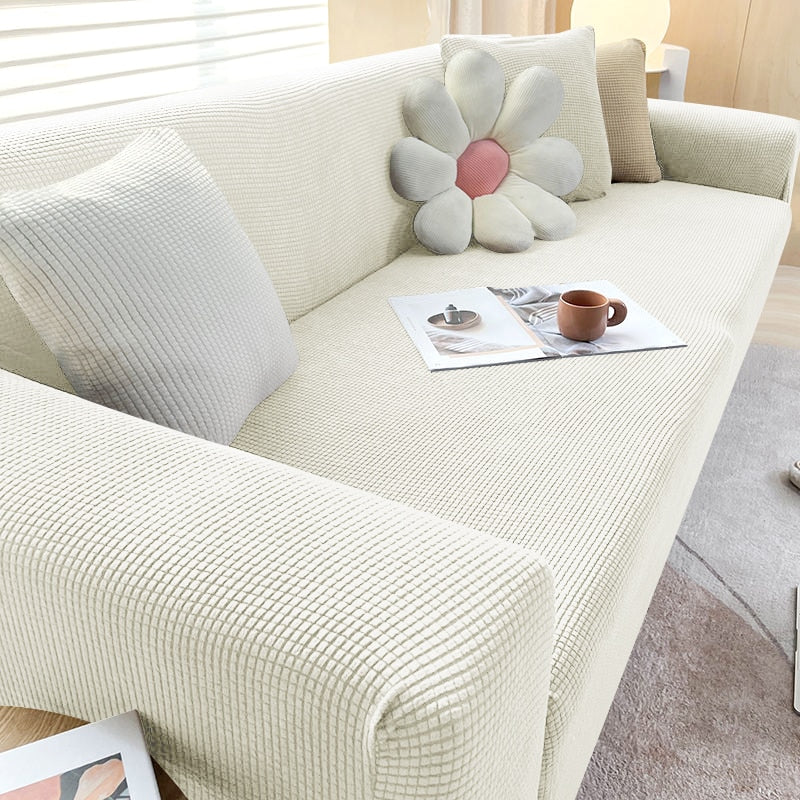 Stretch Sofa Cover with Non-Slip Strips