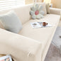 Stretch Sofa Cover with Non-Slip Strips in Beige White