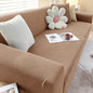 Stretch Sofa Cover with Non-Slip Strips in Brown
