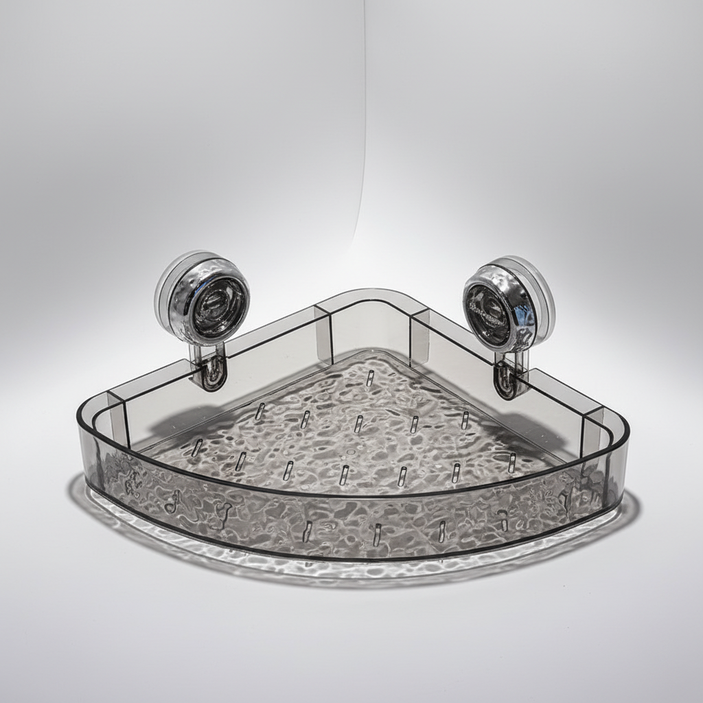 Suction Cup Wall Organiser in Grey
