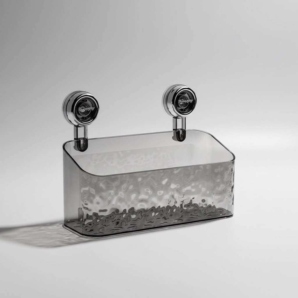Suction Cup Wall Organiser in Grey