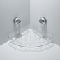 Suction Cup Wall Organiser in White