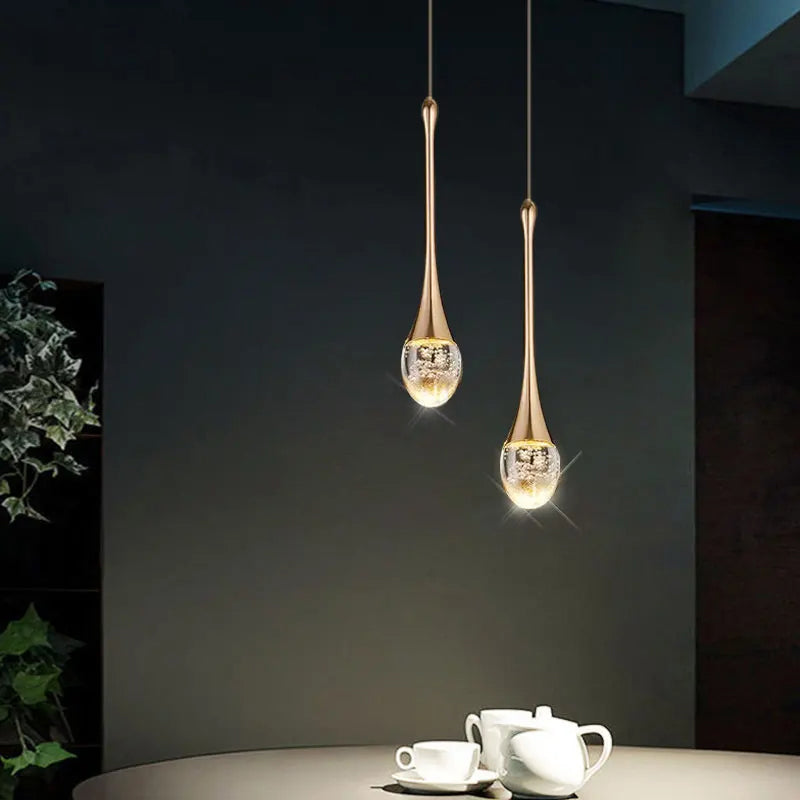 Teardrop Glass LED Pendant Light