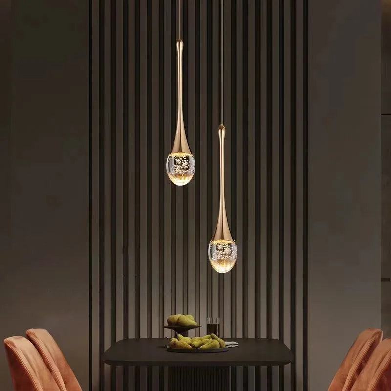 Teardrop Glass LED Pendant Light