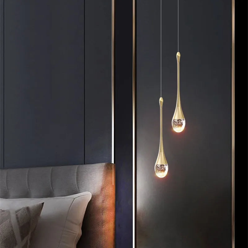 Teardrop Glass LED Pendant Light