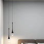 Teardrop Glass LED Pendant Light in Black