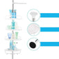 Telescopic Corner Shower Rack, 4 Shelves