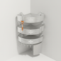 Three-Tier Corner Shower Caddy in Silver