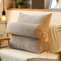Triangular Memory Foam Back Support Cushion in Light Grey