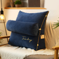 Triangular Memory Foam Back Support Cushion in Navy