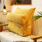 Triangular Memory Foam Back Support Cushion in Yellow
