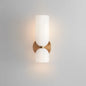 Tubular Glass Wall Lamp in White