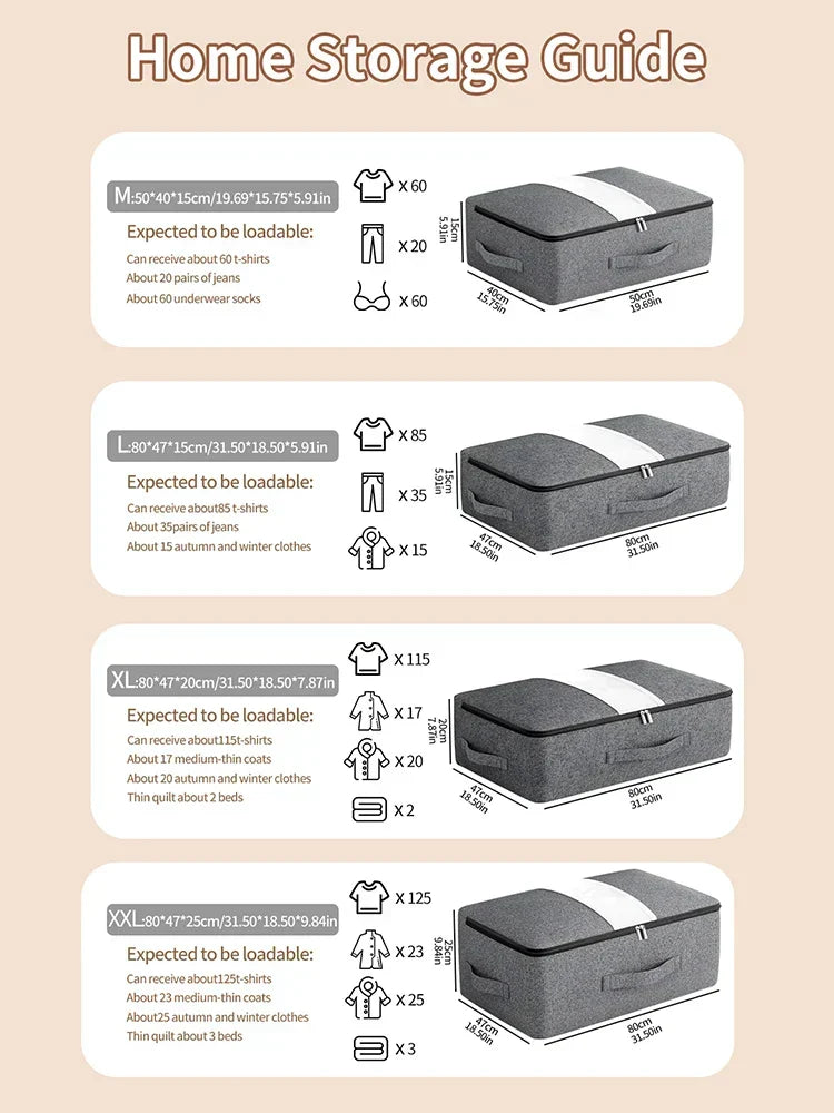 Under-Bed Storage Bag with Zip