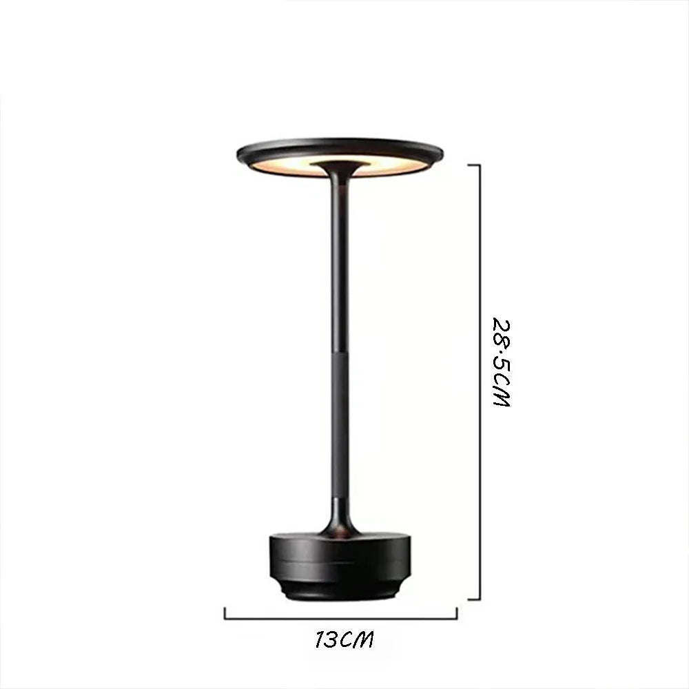 Rechargeable Aluminium Table Lamp – in a room setting