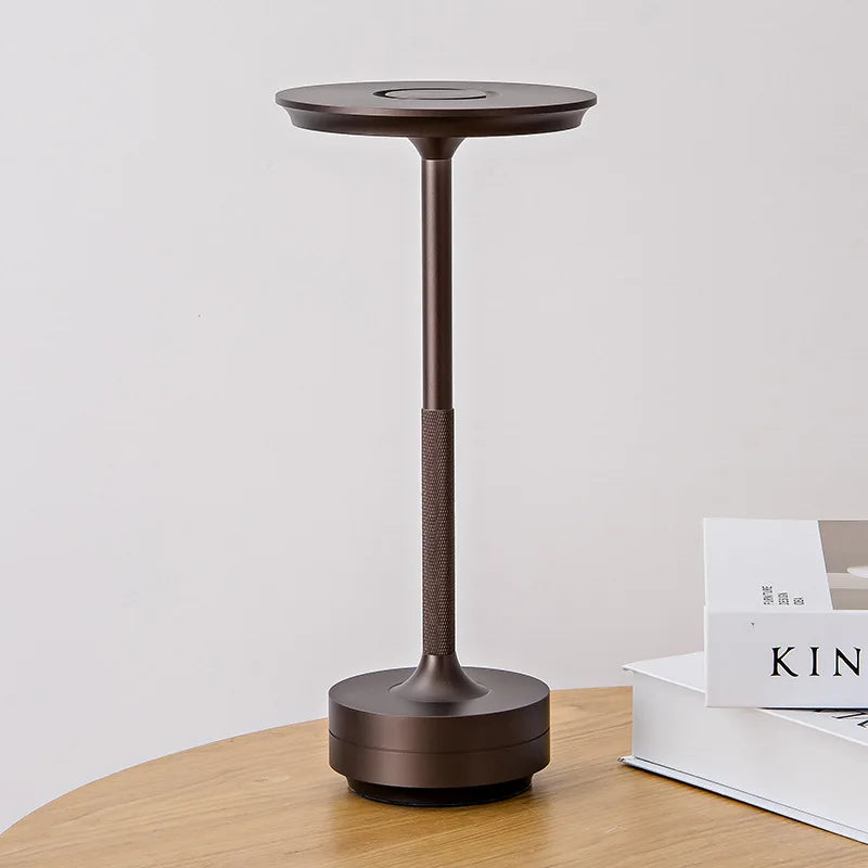 Rechargeable Aluminium Table Lamp in Champagne