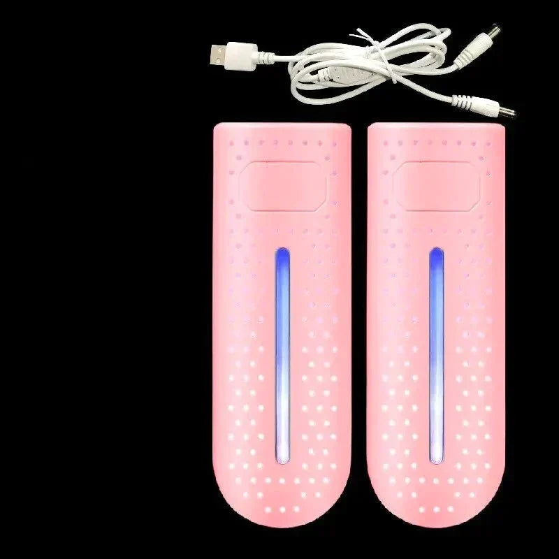 USB UV Shoe Dryer and Deodoriser in Pink with UV Lamp