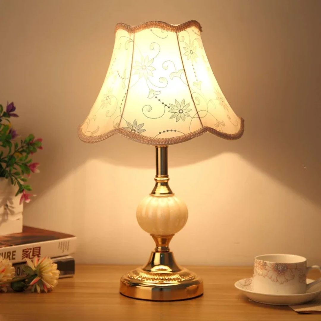 Floral Shade Table Lamp – close-up