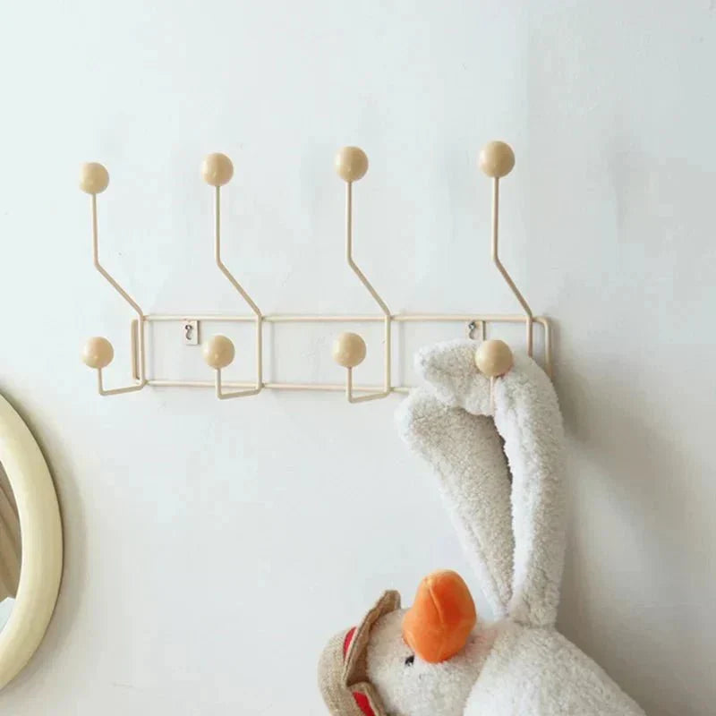 Vintage Metal Coat Hook Rack