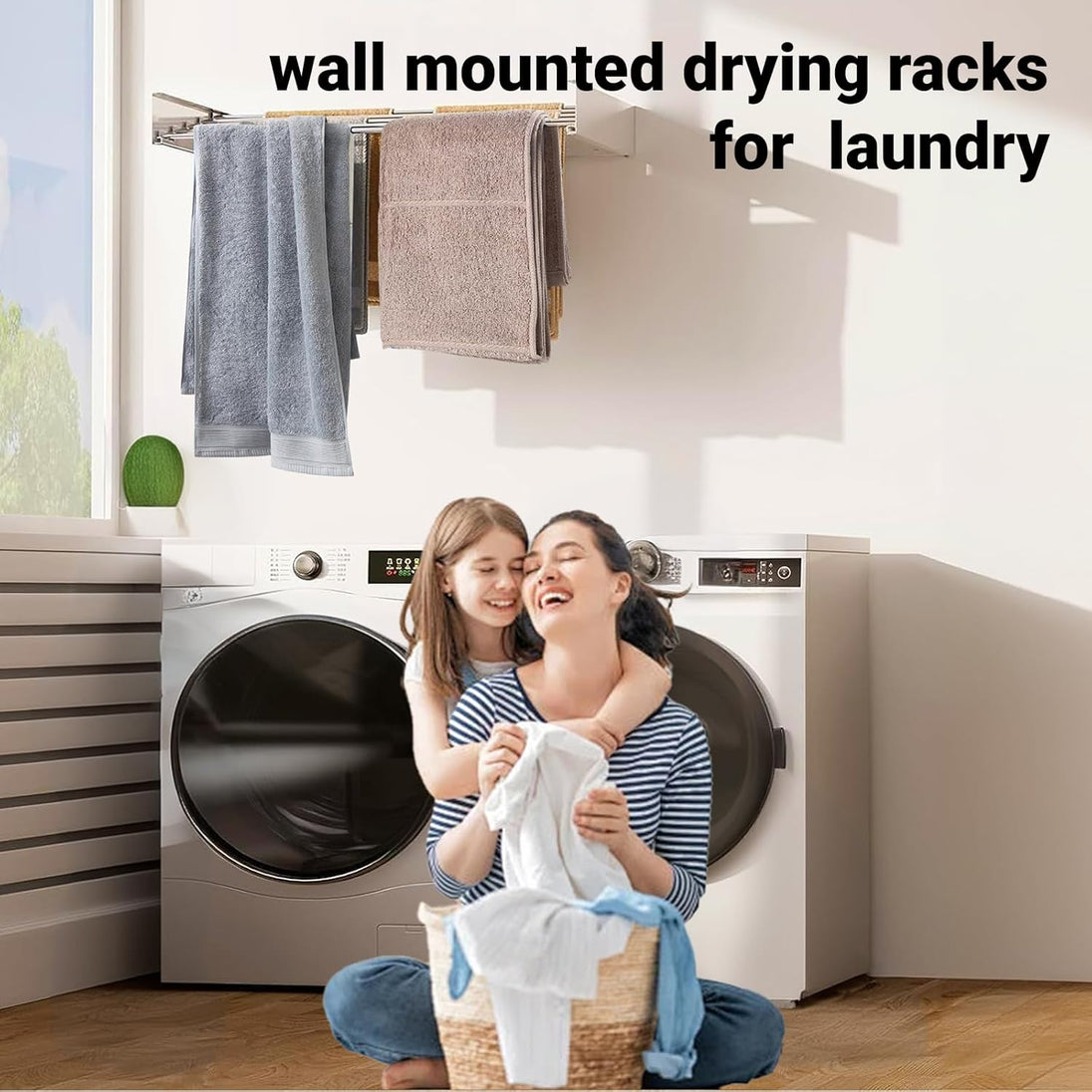 Wall-Mounted Foldable Clothes Drying Rack