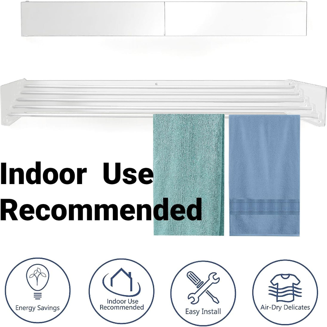 Wall-Mounted Foldable Clothes Drying Rack