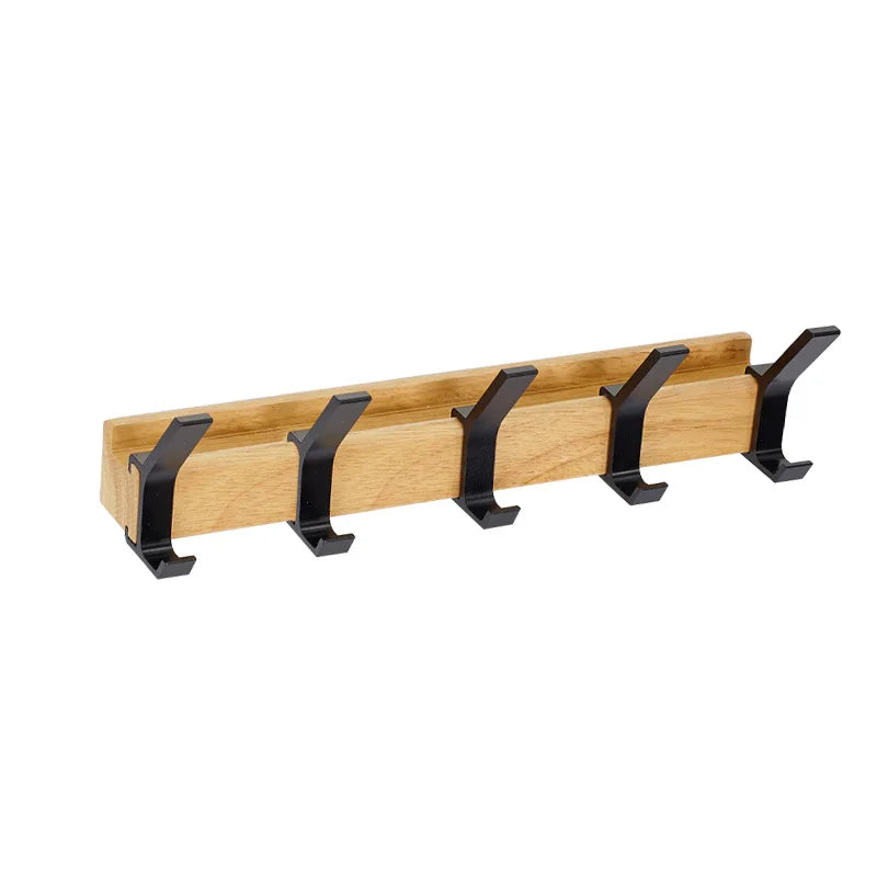 Wall-Mounted Coat Rack with Sliding Hooks – in a room setting