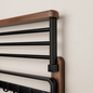 Walnut and Aluminium Towel Rack