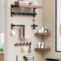 Walnut and Aluminium Towel Rack