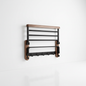 Walnut and Aluminium Towel Rack