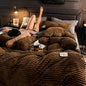 Warm Fleece Duvet Cover in Dark Brown