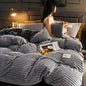 Warm Fleece Duvet Cover in Grey