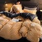 Warm Fleece Duvet Cover in Khaki