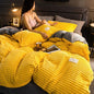 Warm Fleece Duvet Cover in Yellow