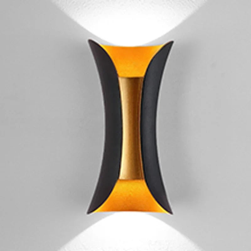 Black and Gold Up and Down Wall Light – detail view