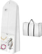 Wedding Dress Garment Bag with Shoe Pockets