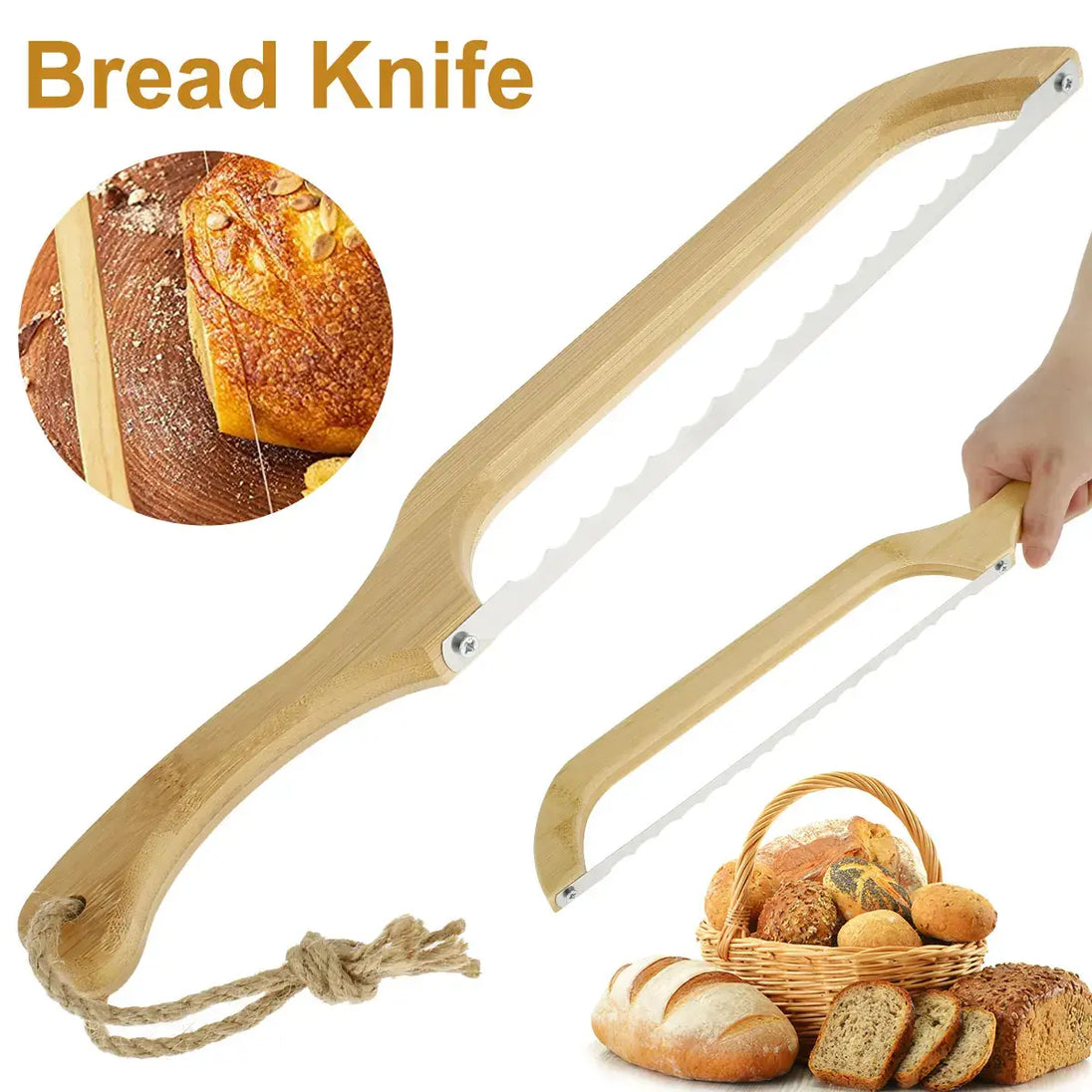 Wooden Handle Bread Knife