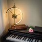 Wooden LED Lamp with Clock and Wireless Charger