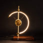 Wooden LED Lamp with Clock and Wireless Charger
